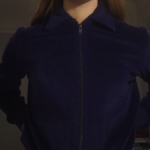 Vintage cropped collared zip up - Picture 5 of 5